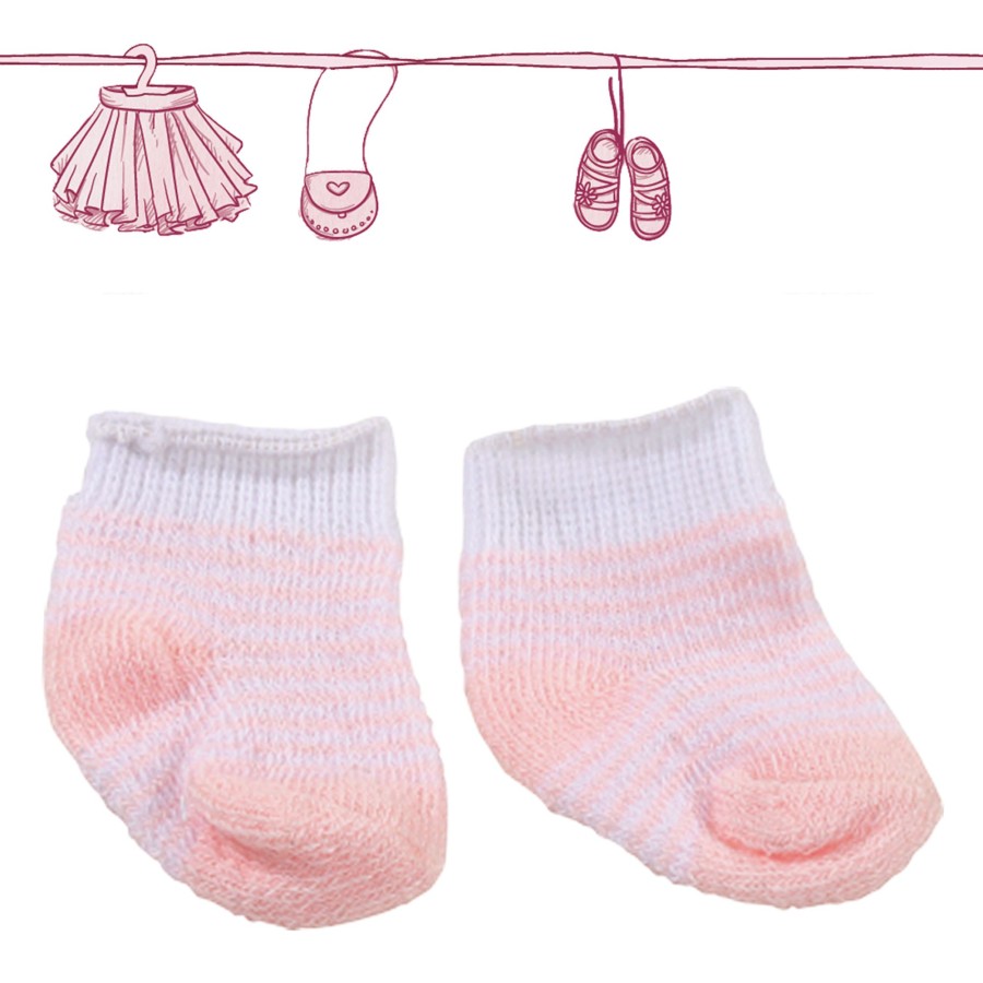 Götz Puppen Sockchen Pink-Gestreift | Wasche & Basics