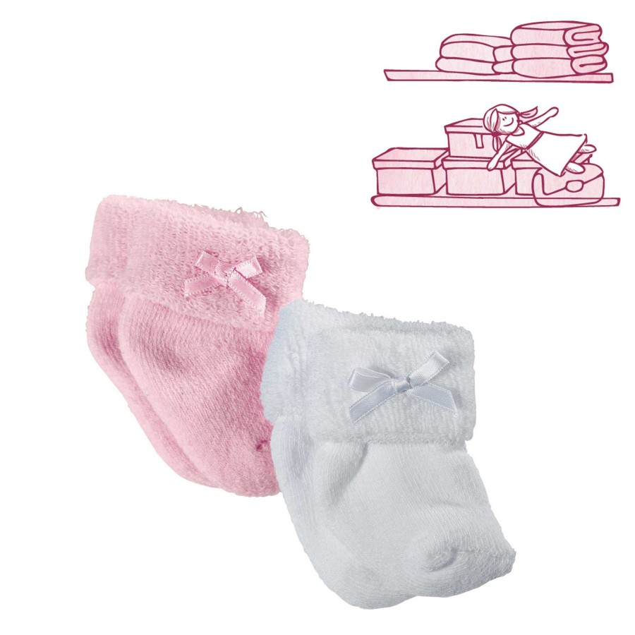 Götz Puppen Sockchenset Rosa/Weis | Wasche & Basics